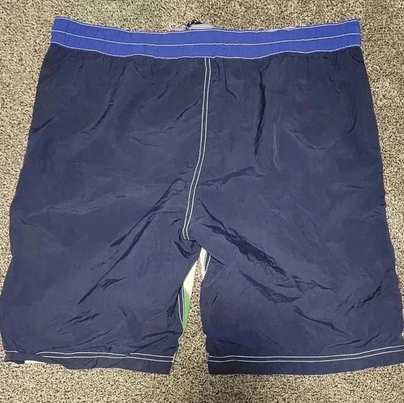 VTG Tommy Hilfiger Color Block Board Surf Swim Trunks Shorts Crest XLG - Picture 9 of 9